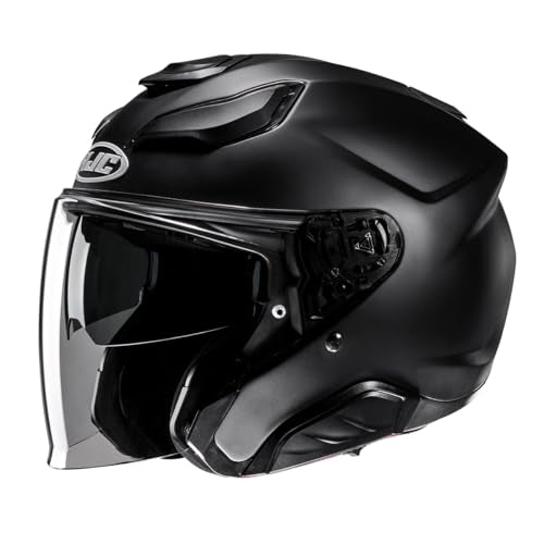 Jet Motorradhelm HJC F31, Halbmatt Schwarz, XL - Leichter Schutzhelm für komfortable Sicherheit