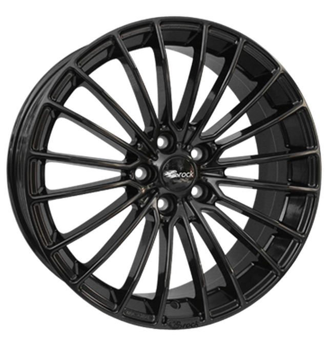 Brock B24 Schwarz Glanz Alufelge 8x18 ET46 5x115/70.2