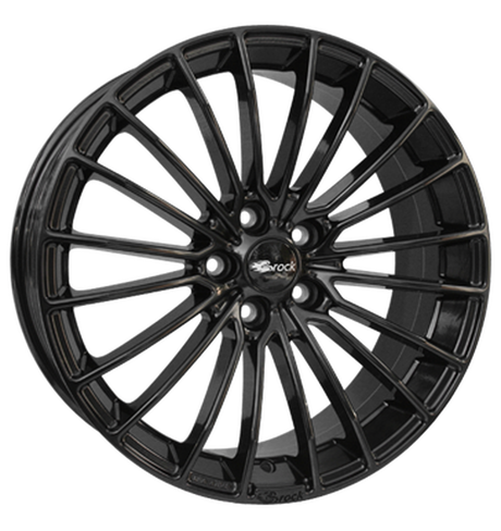 Brock B24 Schwarz Glanz Alufelge 8x18 ET45 5x108/72.6