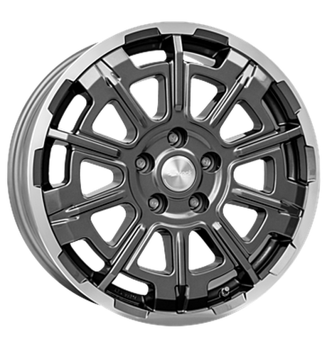 Brock B45 Himalaya Grey Voll-Poliert Alufelge 7x17 ET45 5x114.3/66.1