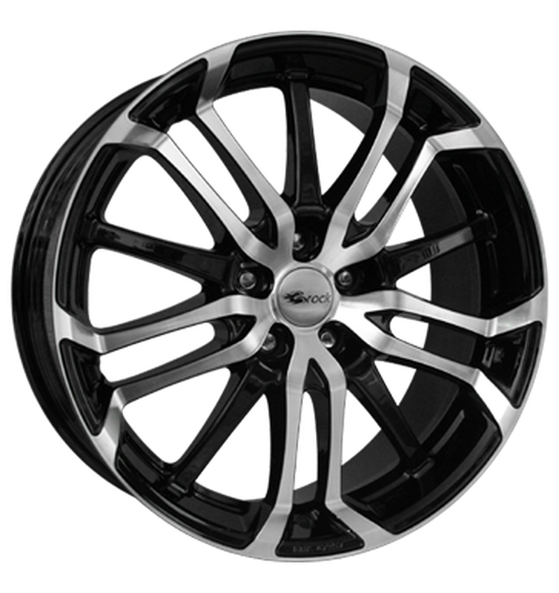 Brock B26 Schwarz Matt Voll-Poliert Alufelge 8x18 ET35 5x110/65.1