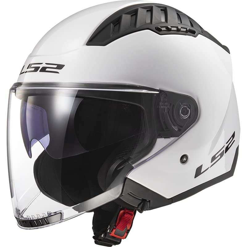Jet-Motorradhelm LS2 Copter II Weiß Glanz M – Sturzschutz, Belüftung, Leichtbau