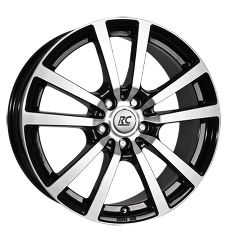 RC-Design RC25 Schwarz Glanz Voll-Poliert Alufelge 7.5x17 ET60 5x130/89.1