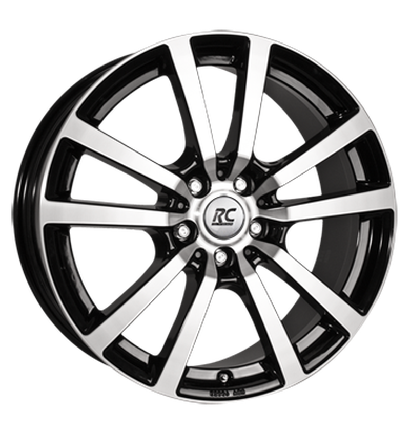 RC-Design RC25T Schwarz Glanz Voll-Poliert Alufelge 7x17 ET46 5x108/65.1