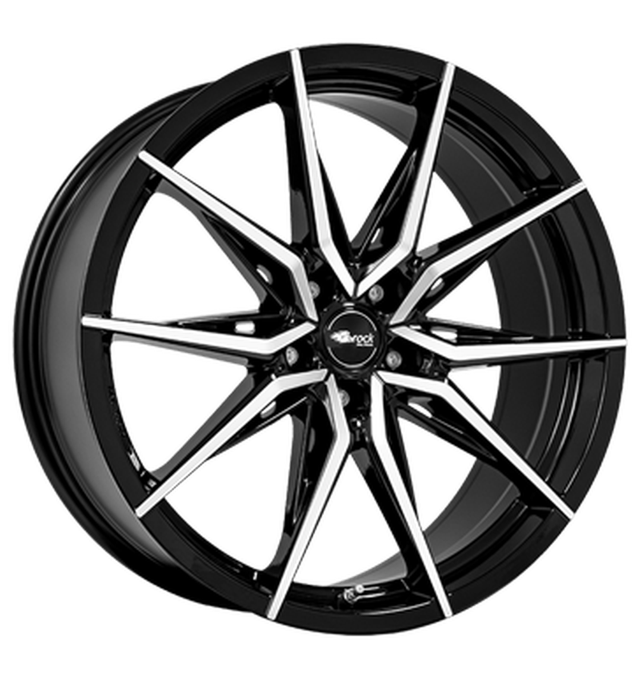 Brock B42 Schwarz Glanz Voll-Poliert Alufelge 8.5x19 ET42 5x108/63.4