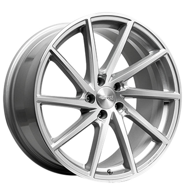 Brock B37 Kristallsilber Voll-Poliert Alufelge 9x20 ET48 5x112/66.6