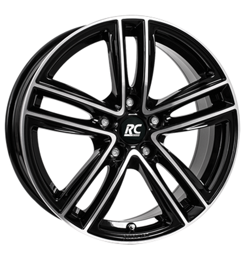 RC-Design RC27 Schwarz Glanz Voll-Poliert Alufelge 8x18 ET40 5x120/67.1