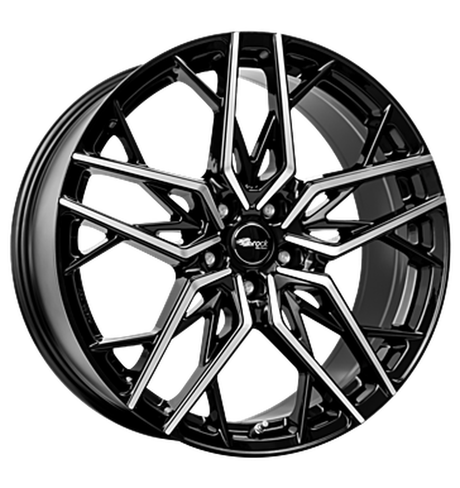 Brock B44 Schwarz Glanz Voll-Poliert Alufelge 8.5x20 ET40 5x112/66.6