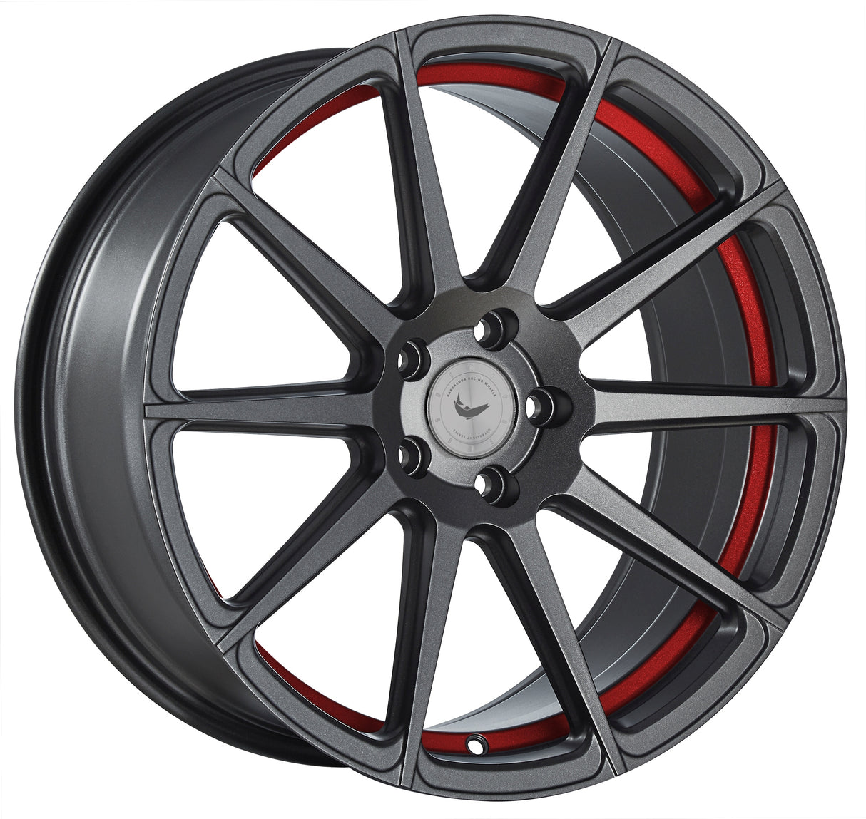 Barracuda Project 2,0 Alufelge 10,5x20 ET50 5x112 Mattgunmetal/ undercut Color Trim rot