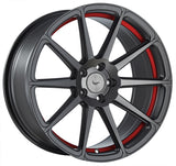 Barracuda Project 2,0 Alufelge 10,5x20 ET50 5x112 Mattgunmetal/ undercut Color Trim rot