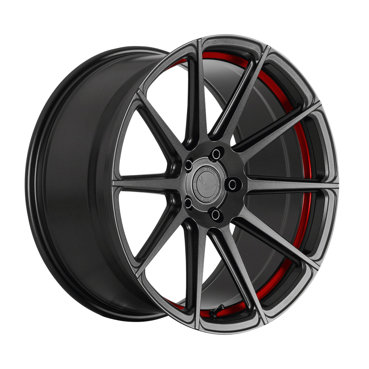 Barracuda Project 2,0 Alufelge 10,5x20 ET45 5x112 Mattgunmetal/ undercut Color Trim rot