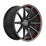 Barracuda Project 2,0 Alufelge 10,5x20 ET45 5x112 Mattgunmetal/ undercut Color Trim rot