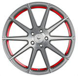 Barracuda Project 2,0 Alufelge 9,5x19 ET32 5x112 silver brushed/ undercut Color Trim rot