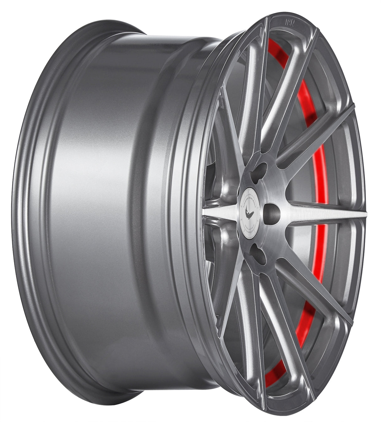 Barracuda Project 2,0 Alufelge 9x20 ET35 5x120 silver brushed/ undercut Color Trim rot