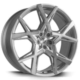 Barracuda Project X Alufelge 10x22 ET45 5x127 Silver-brushed-Surface