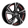 MAM RS5 Black Front Polish Red Inside Alufelge 6.5x16 ET35 4x100/63.4