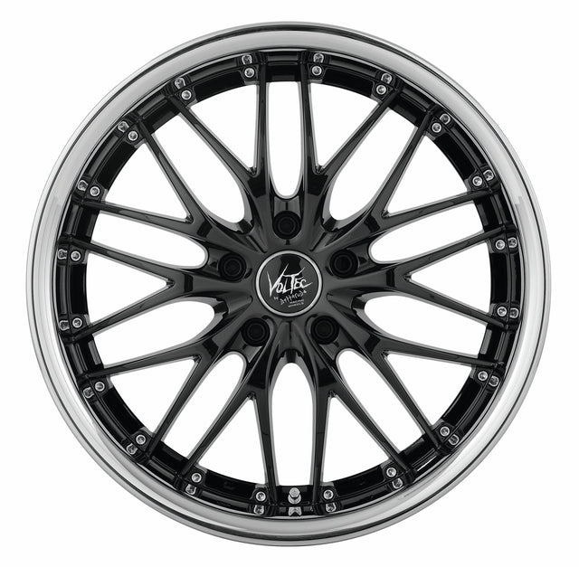 Barracuda Voltec T6 Alufelge 8x18 ET32 5x100 Higloss black inox lip