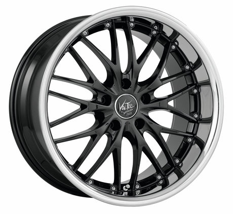 Barracuda Voltec T6 Alufelge 8x17 ET30 5x100 Higloss black inox lip