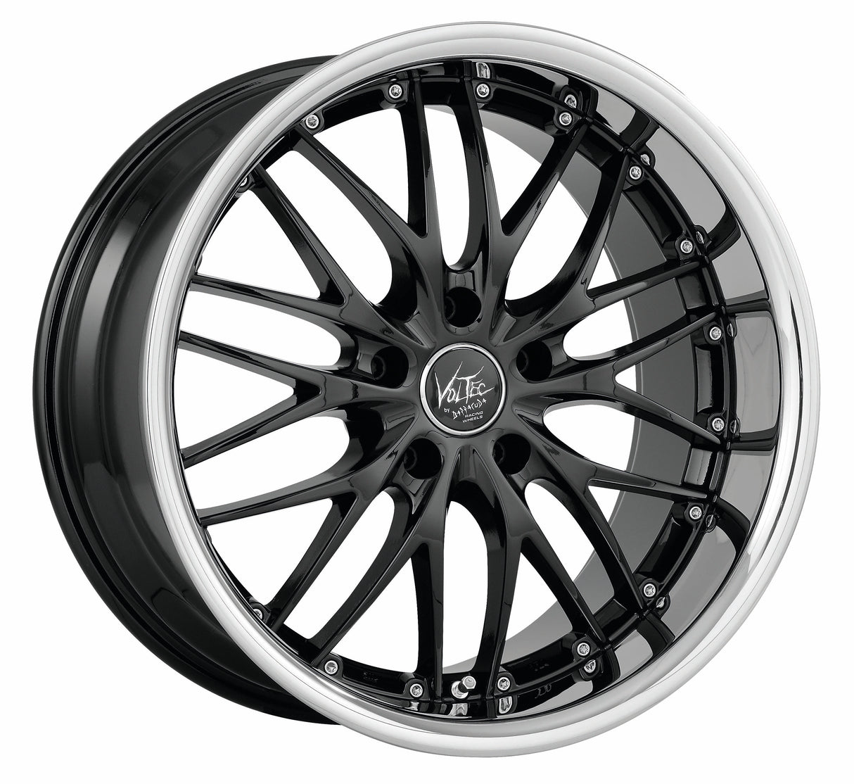 Barracuda Voltec T6 Alufelge 8x18 ET30 5x100 Higloss black inox lip