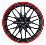 Barracuda Voltec T6 Alufelge 8x18 ET40 5x112 Mattblack Puresports Color Trim rot