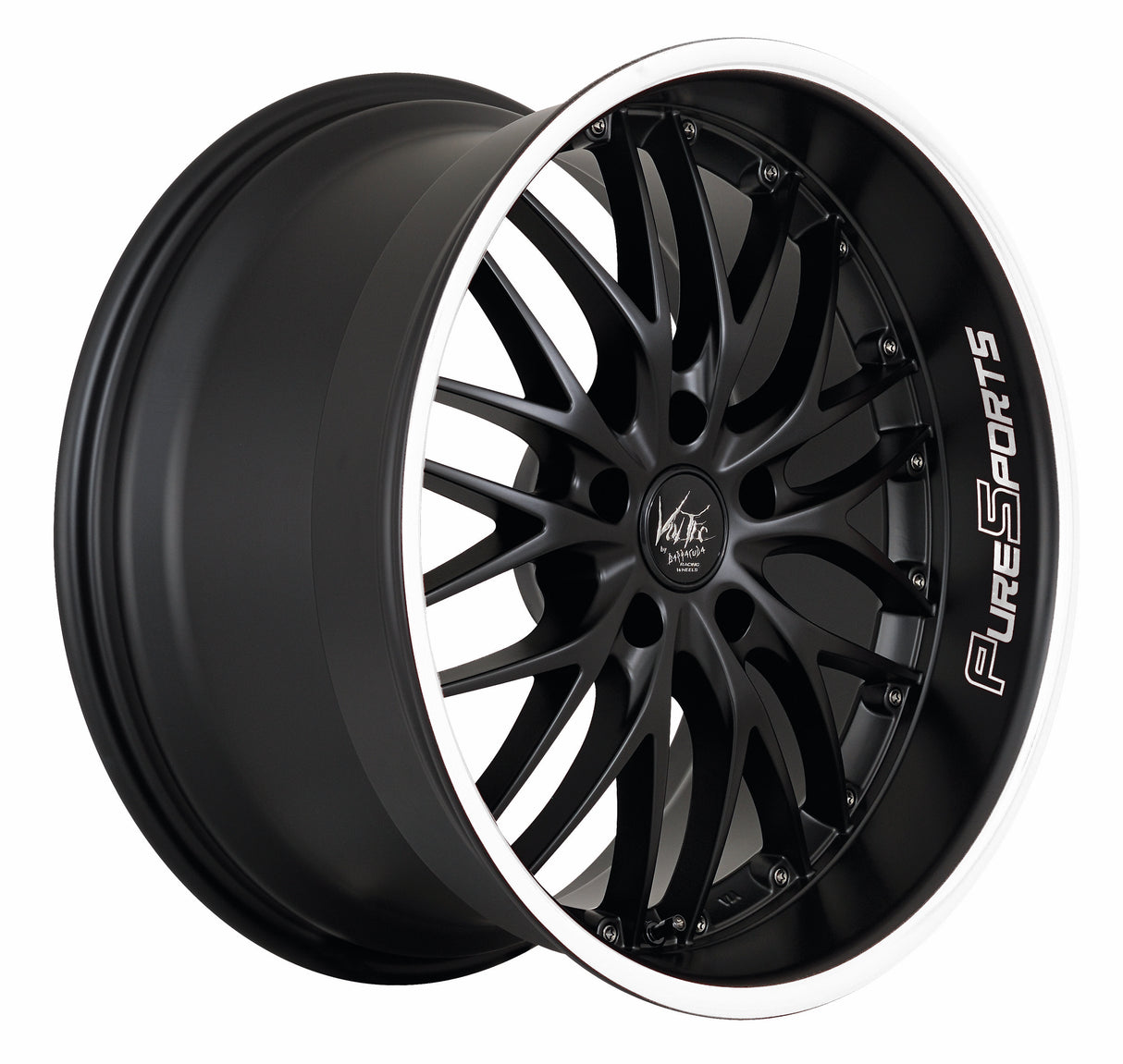 Barracuda Voltec T6 Alufelge 8,5x19 ET43 5x112 Mattblack Puresports Color Trim weiss