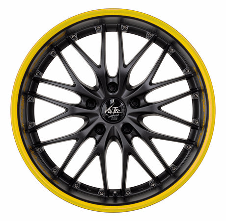 Barracuda Voltec T6 Alufelge 8x18 ET38 5x120 Mattblack Puresports Color Trim gelb