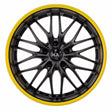 Barracuda Voltec T6 Alufelge 8x17 ET45 5x112 Mattblack Puresports Color Trim gelb
