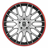 Barracuda Karizzma Alufelge 7,5x17 ET38 4x98/4x108 Mattblack Puresports Color Trim rot