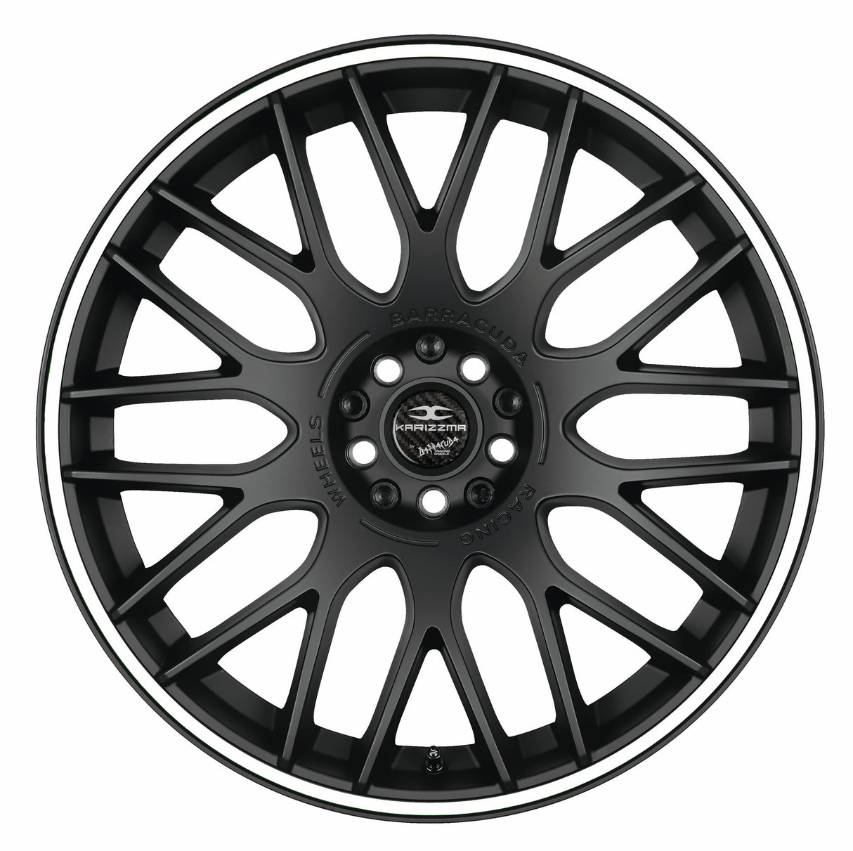 Barracuda Karizzma Alufelge 8x18 ET27 5x100/5x112 Mattblack Puresports Color Trim weiss