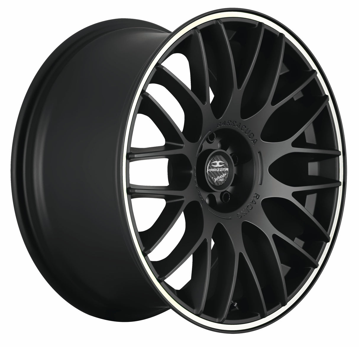 Barracuda Karizzma Alufelge 8x18 ET8 4x100/4x108 Mattblack Puresports Color Trim weiss