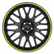 Barracuda Karizzma Alufelge 7,5x17 ET38 4x98/4x108 Mattblack Puresports Color Trim gelb