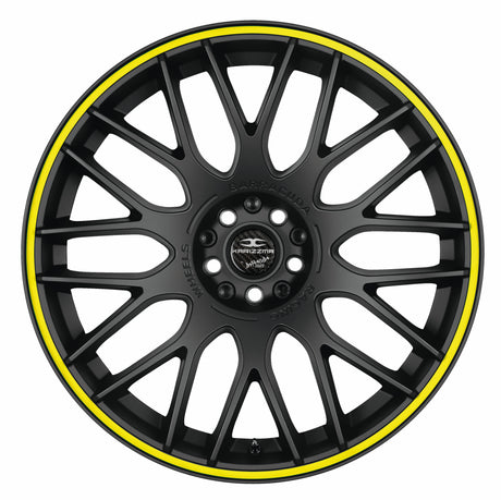 Barracuda Karizzma Alufelge 7,5x17 ET35 5x100/5x112 Mattblack Puresports Color Trim gelb
