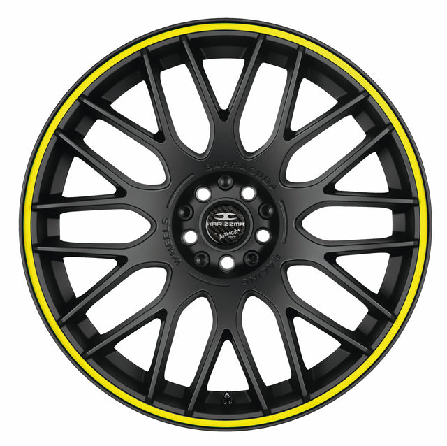 Barracuda Karizzma Alufelge 8,5x19 ET28 5x110/5x120 Mattblack Puresports Color Trim gelb