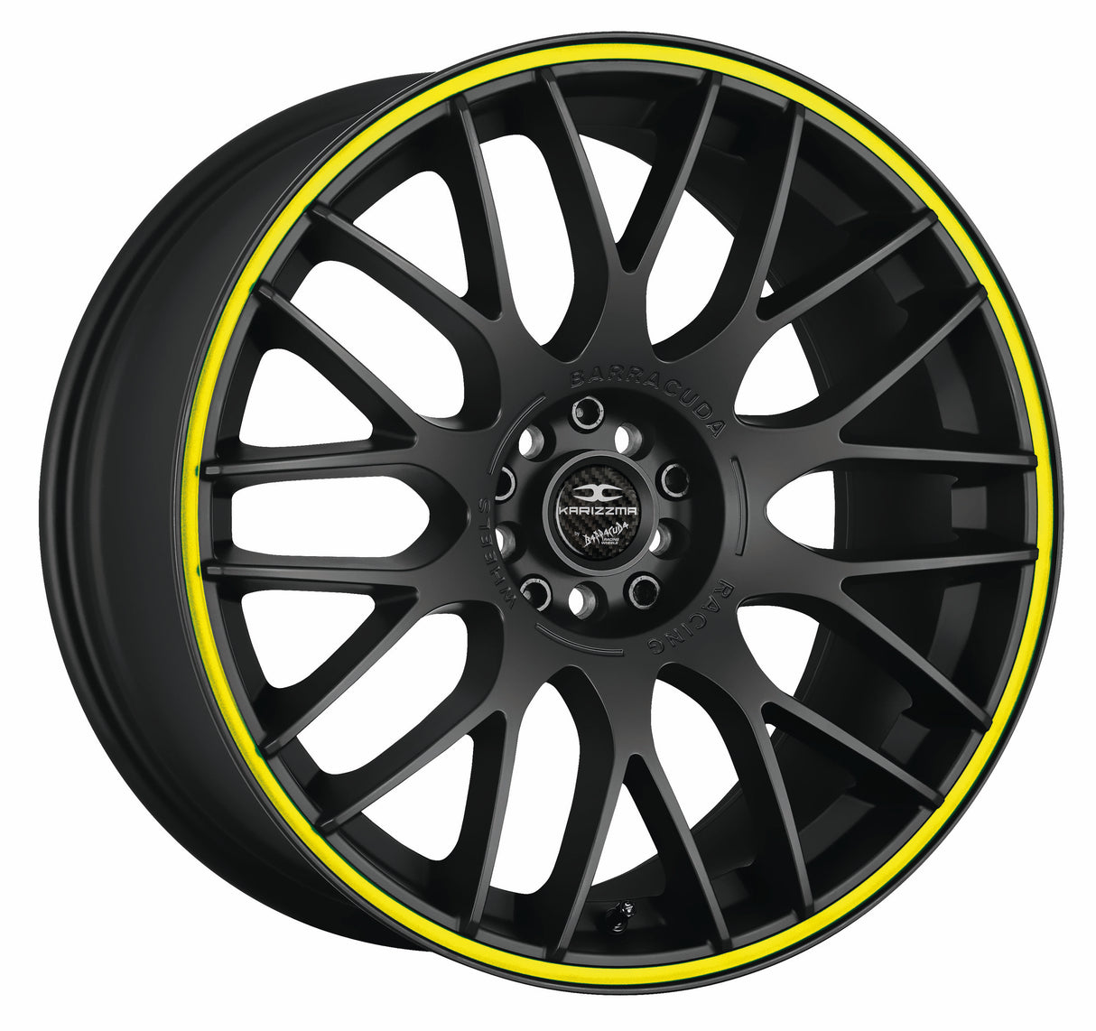 Barracuda Karizzma Alufelge 9x20 ET42 5x112 Mattblack Puresports Color Trim gelb