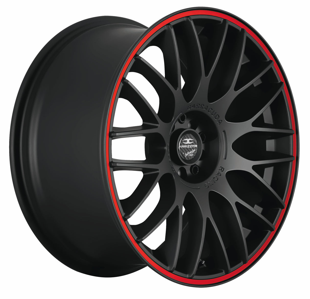 Barracuda Karizzma Alufelge 10,5x20 ET25 5x112 Mattblack Puresports Color Trim rot