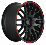 Barracuda Karizzma Alufelge 10,5x20 ET25 5x112 Mattblack Puresports Color Trim rot