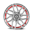 Barracuda Dragoon Alufelge 8,5x19 ET40 5x108 Silver undercut Trimline red