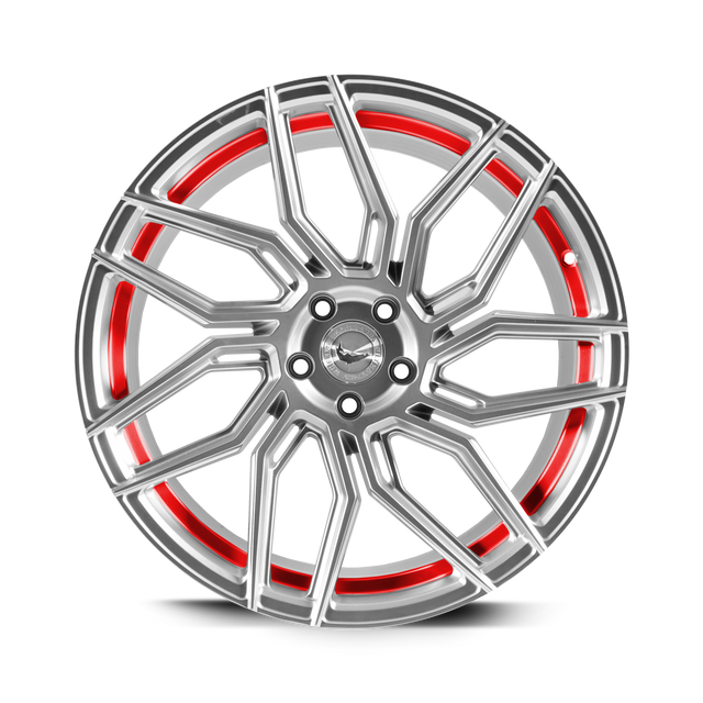 Barracuda Dragoon Alufelge 8,5x19 ET40 5x110 Silver undercut Trimline red