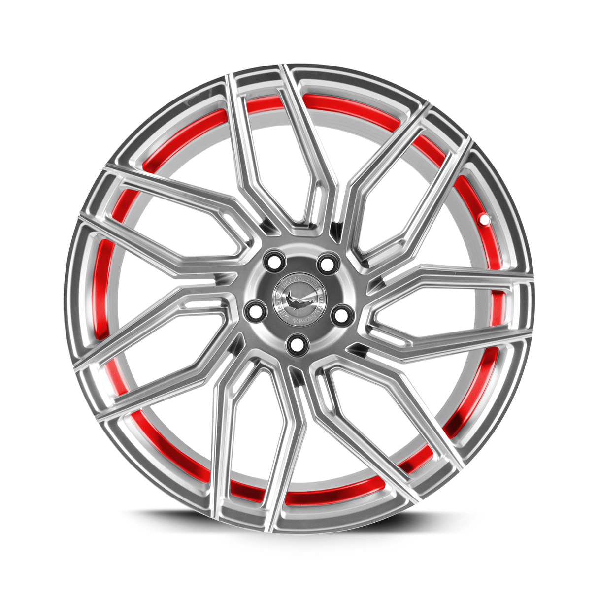 Barracuda Dragoon Alufelge 8,5x20 ET42 5x115 Silver undercut Trimline red