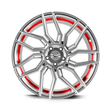 Barracuda Dragoon Alufelge 8,5x20 ET42 5x115 Silver undercut Trimline red