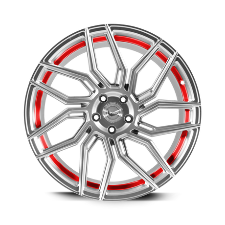 Barracuda Dragoon Alufelge 10x20 ET20 5x112 Silver undercut Trimline red