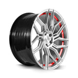 Barracuda Dragoon Alufelge 8,5x19 ET40 5x108 Silver undercut Trimline red