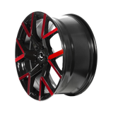 Barracuda Tzunamee Evo Alufelge 9x20 ET40 5x112 Dark Gunmetal brushed undercut Trimline red