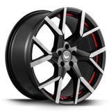 Barracuda Tzunamee Evo Alufelge 8x18 ET43 5x100 Black gloss Flashred
