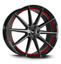 Barracuda Project Two Alufelge 9x21 ET40 5x114,3 Higloss-Black brushed Surface/undercut Colour trim rot