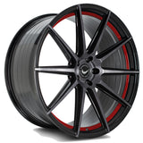 Barracuda Project 2.0 Alufelge 9,5x22 ET30 5x112 Higloss-Black brushed Surface/undercut Colour trim rot