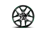 Barracuda Razzer Alufelge 8,5x19 ET40 5x108 Flash GREEN Puresports gefräst