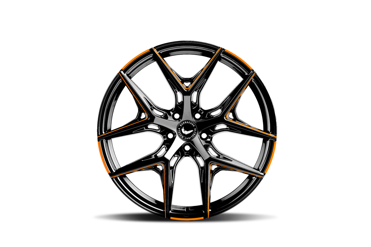 Barracuda Razzer Alufelge 8,5x19 ET40 5x108 Flash ORANGE Puresports gefräst