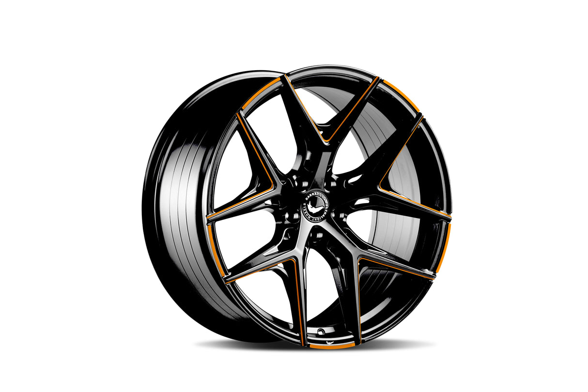 Barracuda Razzer Alufelge 8,5x19 ET40 5x108 Flash ORANGE Puresports gefräst