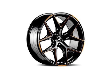 Barracuda Razzer Alufelge 8,5x19 ET35 5x108 Flash ORANGE Puresports gefräst